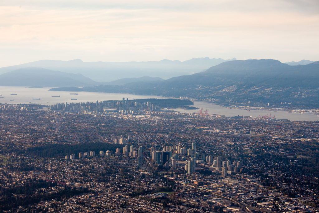 An example of urban sprawl in Vancouver, BC