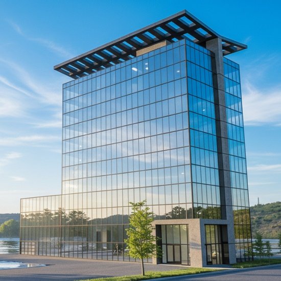 Hotel concept building visualization